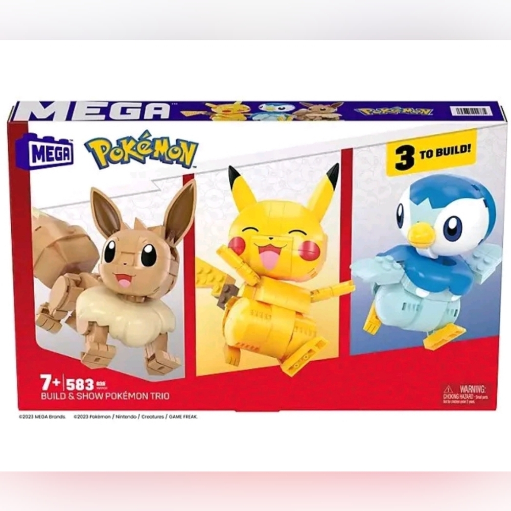 Pokémon Mega Construx Build & Show Trio, 583 pc